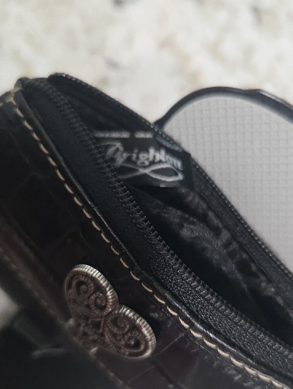 Brighton Black Leather Women's Small Wallet with Heart Accent - Picture 2 of 6